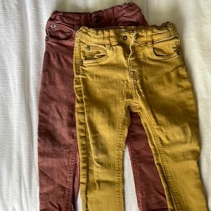 Bundle Zara boys skinny jeans yellow red